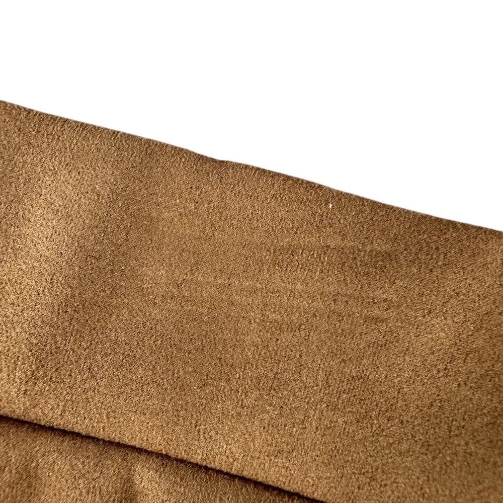 Blāshe Faux Suede Mini Skirt XL Brown A Line NWT Boho Festival Western Hippie - Picture 9 of 11